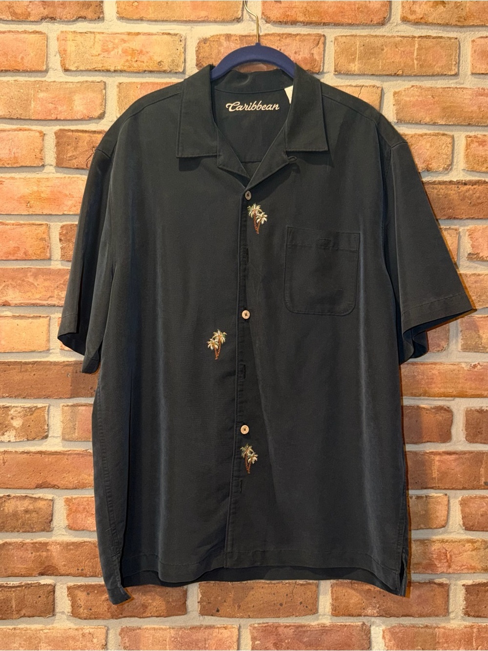 Bundle of 2 Caribbean Men’s Button Up Shirts Size Large
